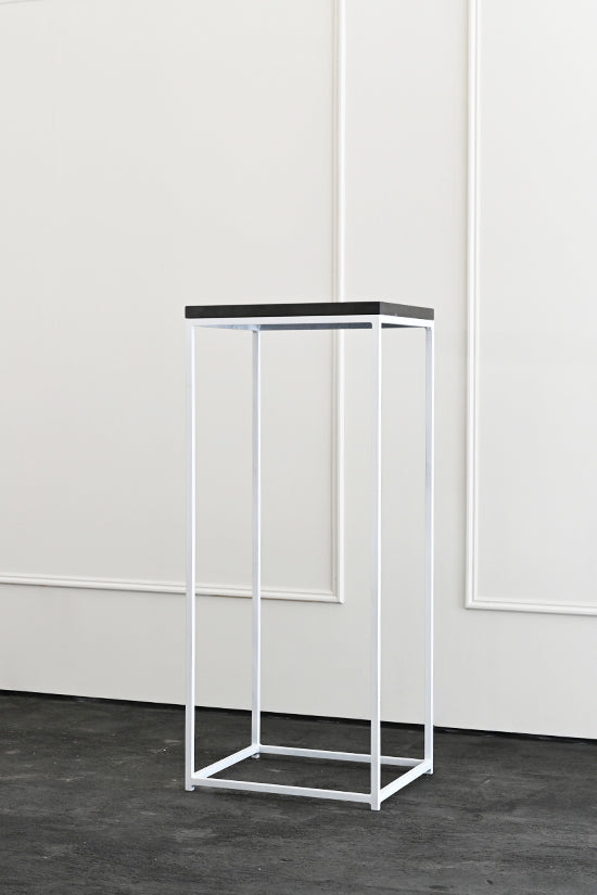 White Metal Frame Plinths